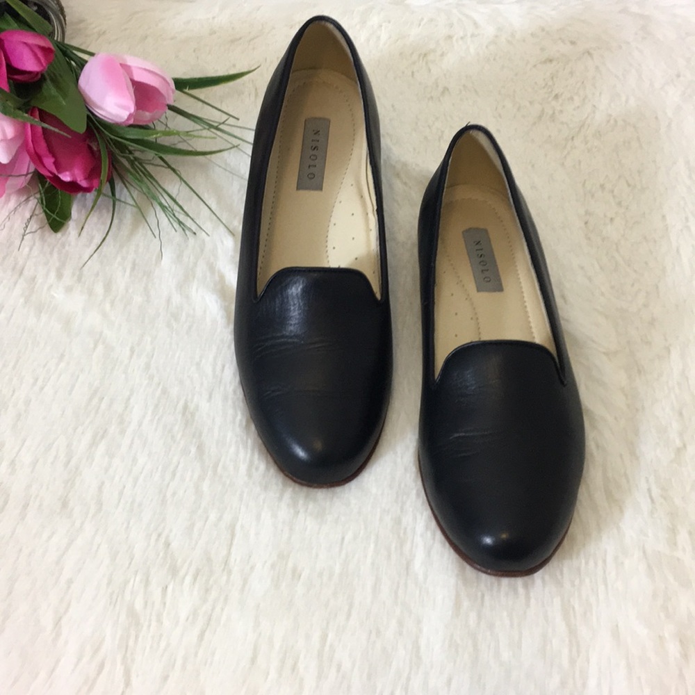 Nisolo Black Leather Flats